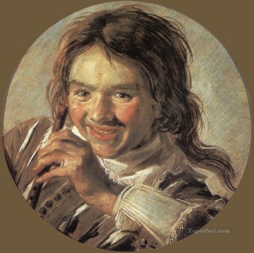 フランス・ハルス Painting - フルートを持つ少年の肖像 オランダ黄金時代 フランス・ハルス